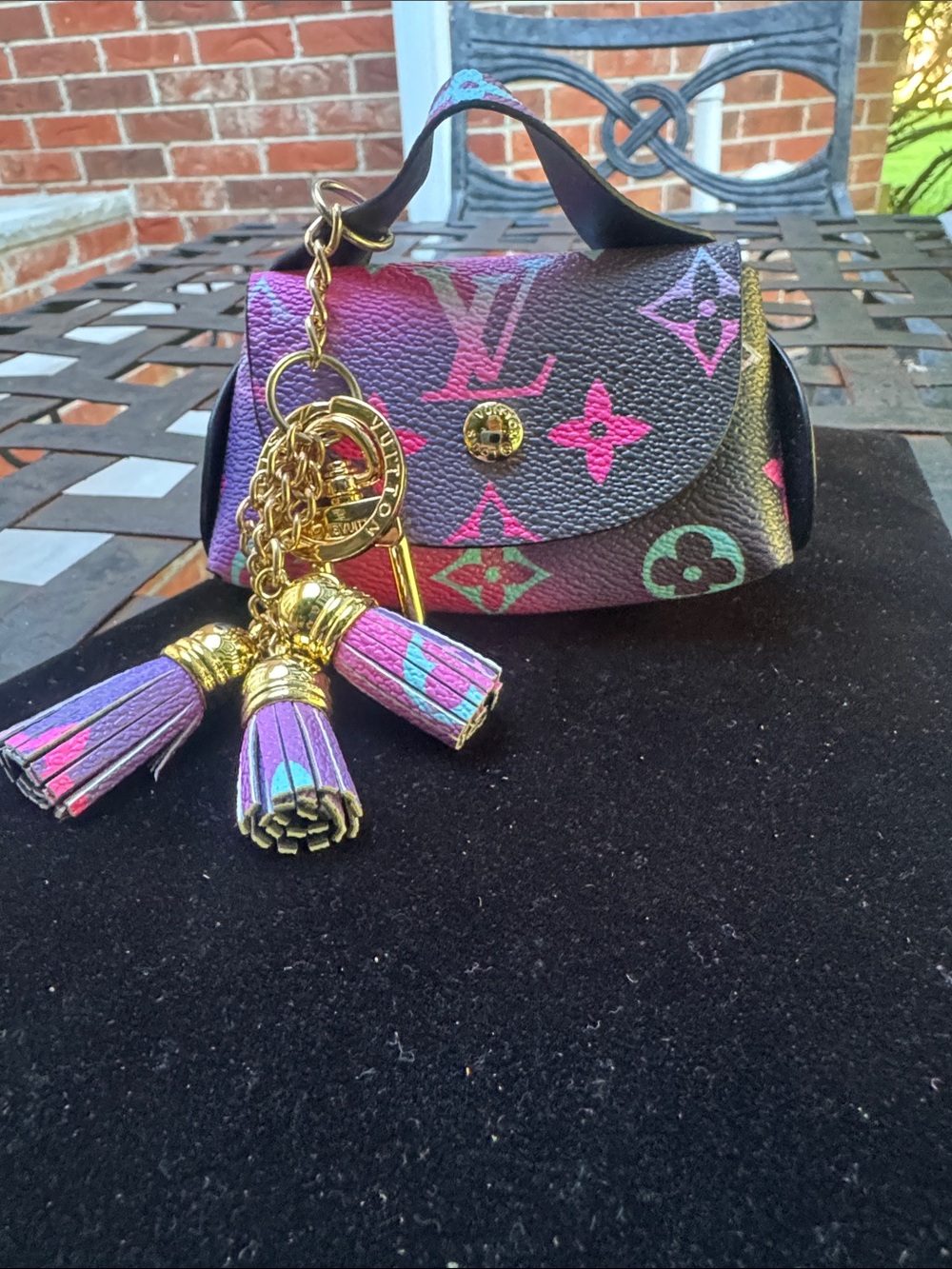 Handbag mini  Multicolor Mini Handbag with Tassel Charm